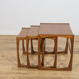 Mid-century teak nesting tables by R. Benett for G-Plan, United Kingdom, 1970s, set of 3