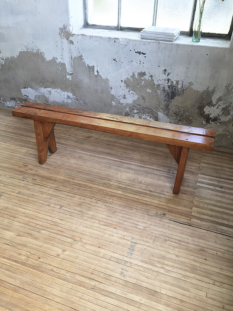 Artisanal pine bench