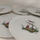 8 Bernardaud and Co. dessert plates signed Elbé, Limoges porcelain, decorated with birds