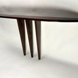 Mid-Century Italian Wooden Wall-Mounted Console Table in the style of Ulrich, 1950s