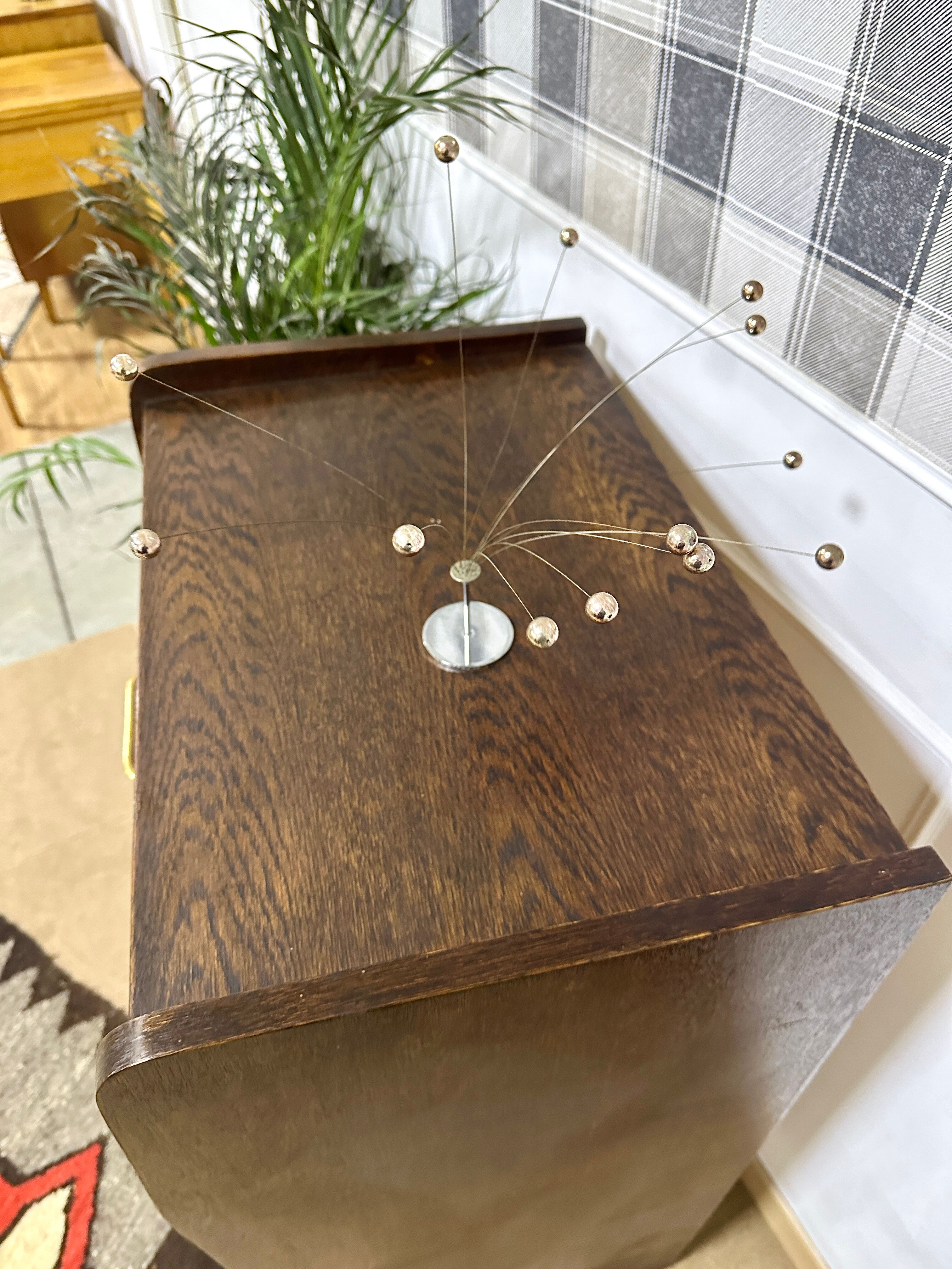 Vintage Scandinavian chiffonnier inclined drawers