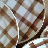 6 assiettes à dessert Moulin des Loups vintage  Ecossais