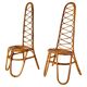 Mid Century Modern Bonacina Bamboo Chairs, set of two, Italy 1960s