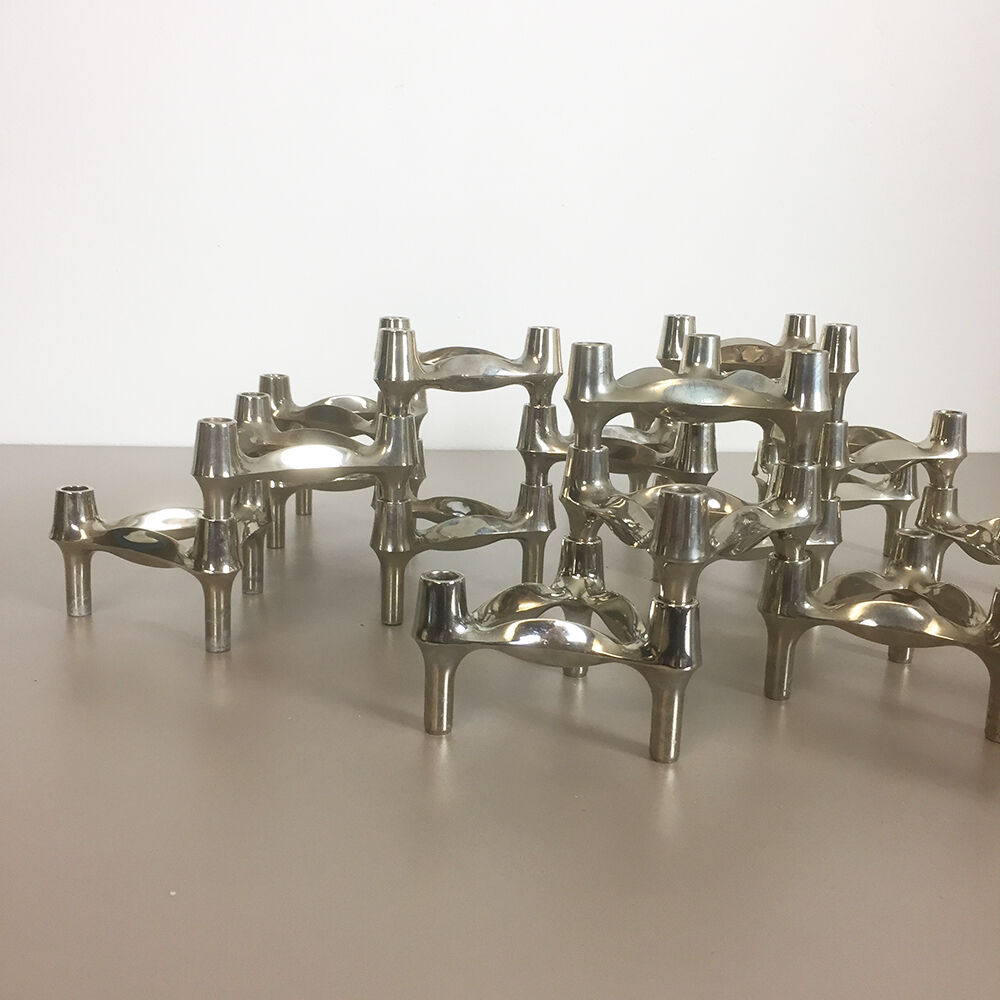Lot of 20 Caesar Stoffi BMF Nagel 70s vintage candlesticks