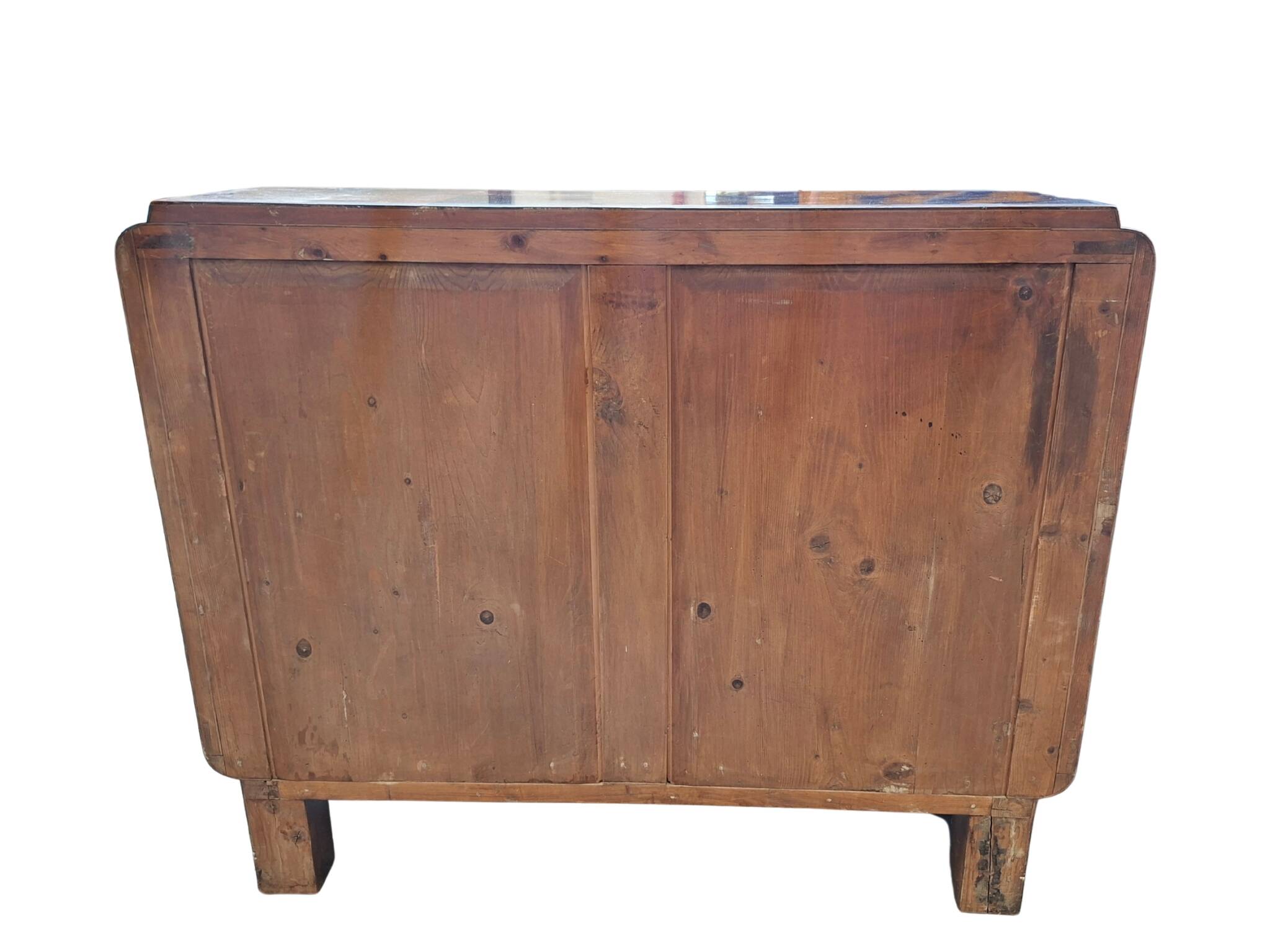 Coppia di credenze Art Deco anni '30 in radica