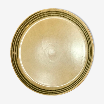 Round dish Sandstone Sarreguemines 70s