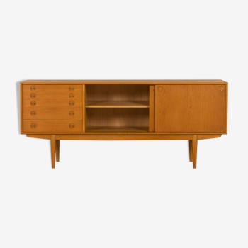 Enfilade scandinave en chêne du milieu du siècle, années 1960