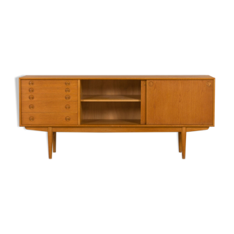 Enfilade scandinave en chêne du milieu du siècle, années 1960