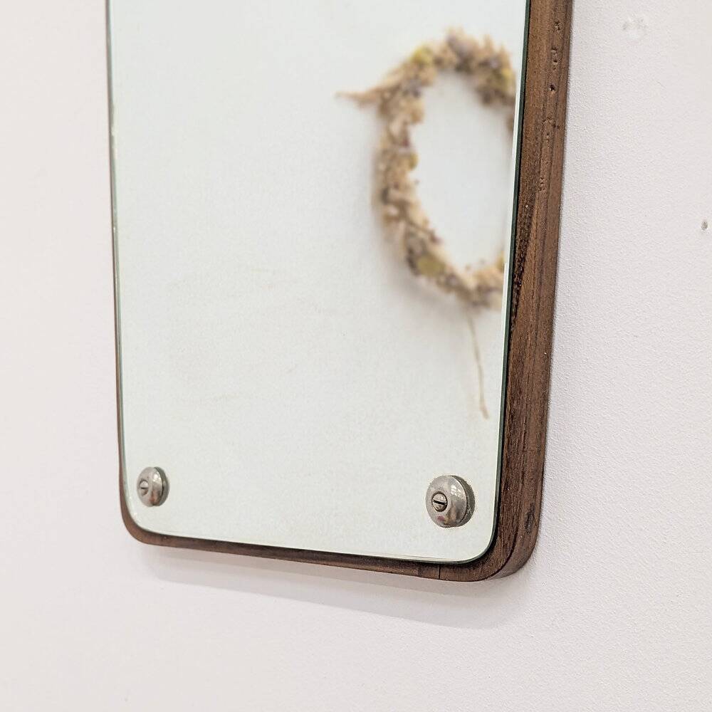 Scandinavian teak mirror