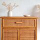Buffet rotin vintage circa années 70