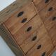 Antique Rustic German Pine Apothecary Cabinet / Bank of Drawers, 1900s