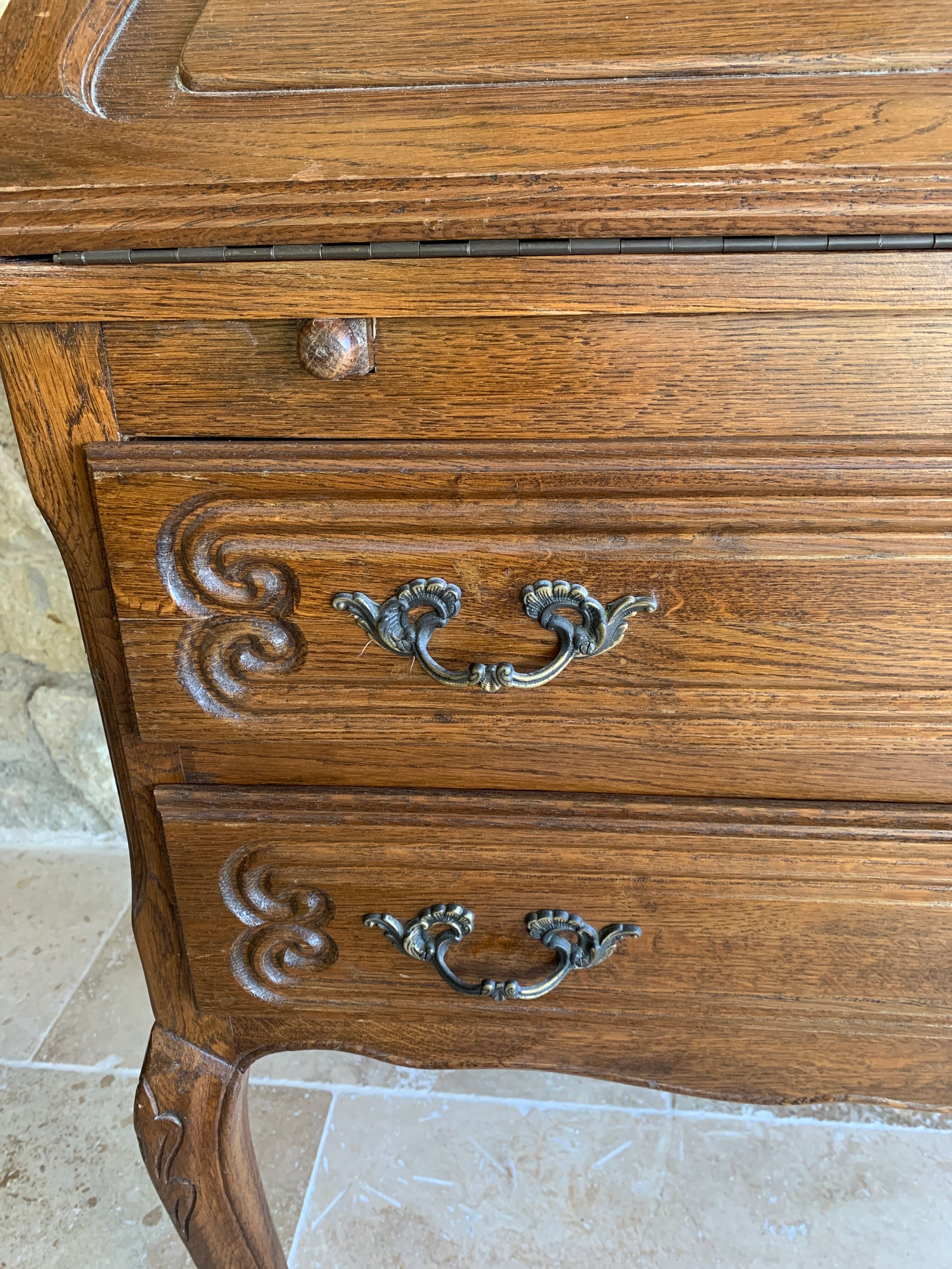 Secretory office writing solid wood carved charming