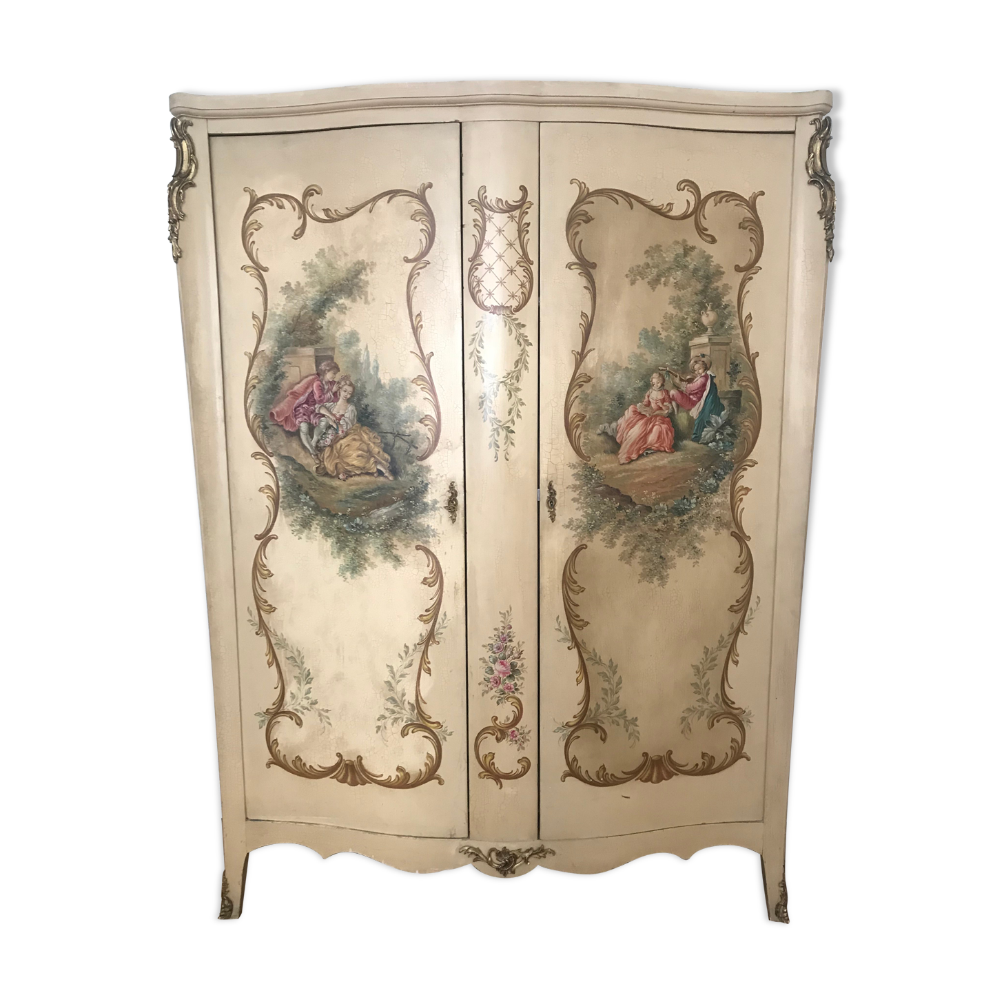 Louis XV-style 2-door wardrobe