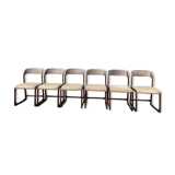 Set of 6 vintage baumann 1970 sled chairs