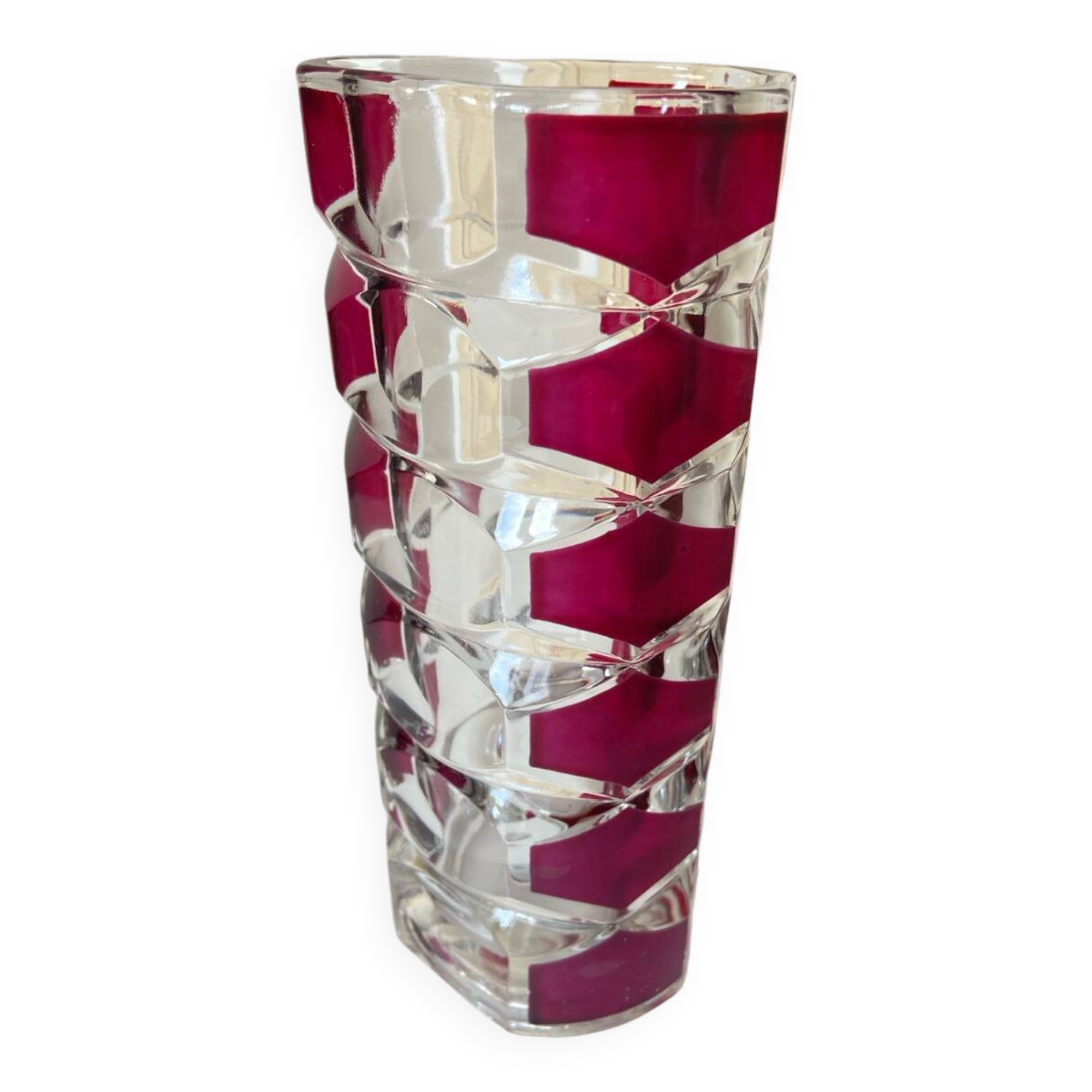 Vase en Verre Moulé Pressé - Modèle Windsor par Luminarc, Années 70