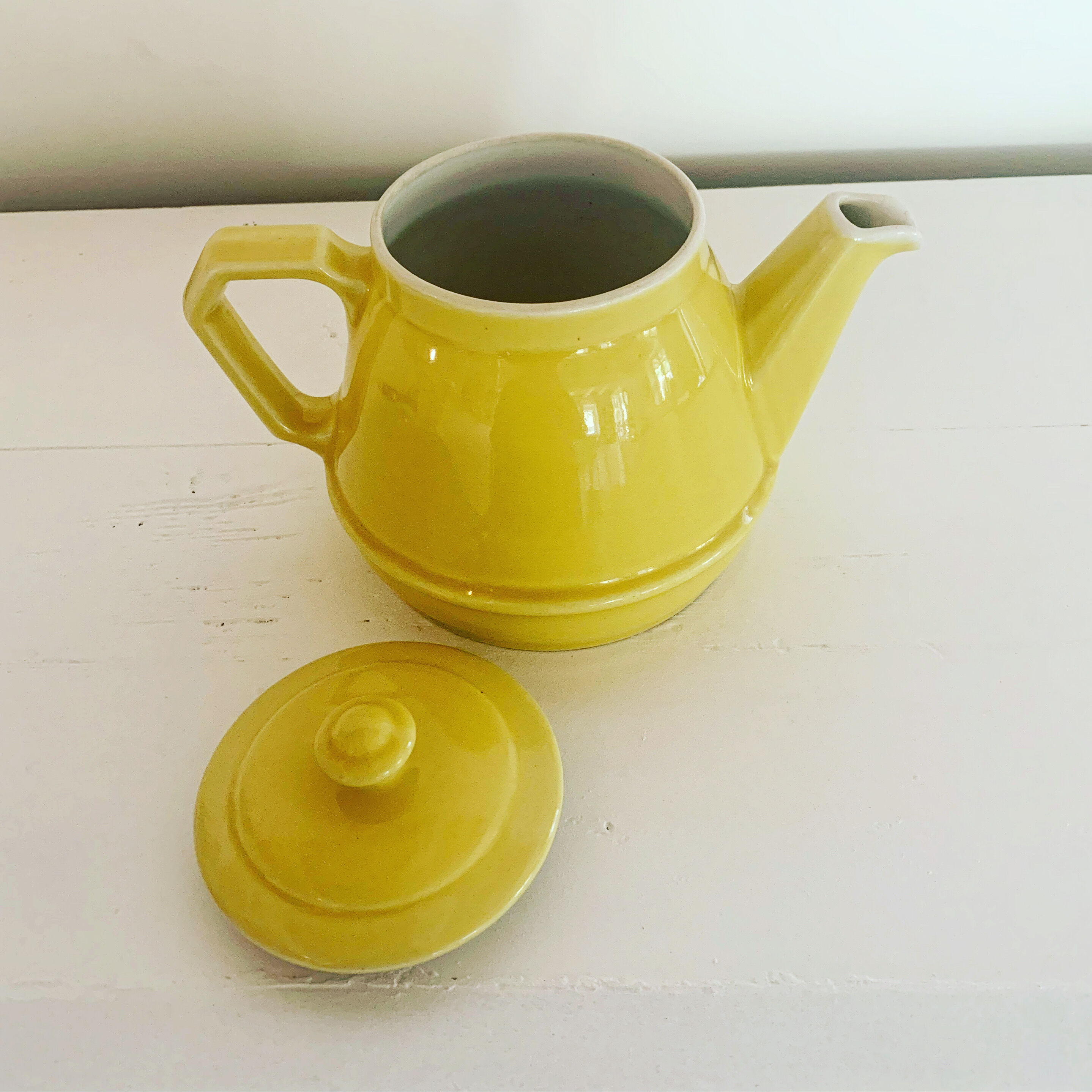 Rio yellow vintage teapot