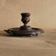 Bronze cellar rat hand candle holder