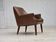 1970s, Danish armchair, artificial leather, teak wood legs.