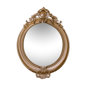 miroir ovale doré 74x102cm