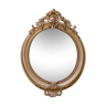 Large golden oval mirror 74x102cm
