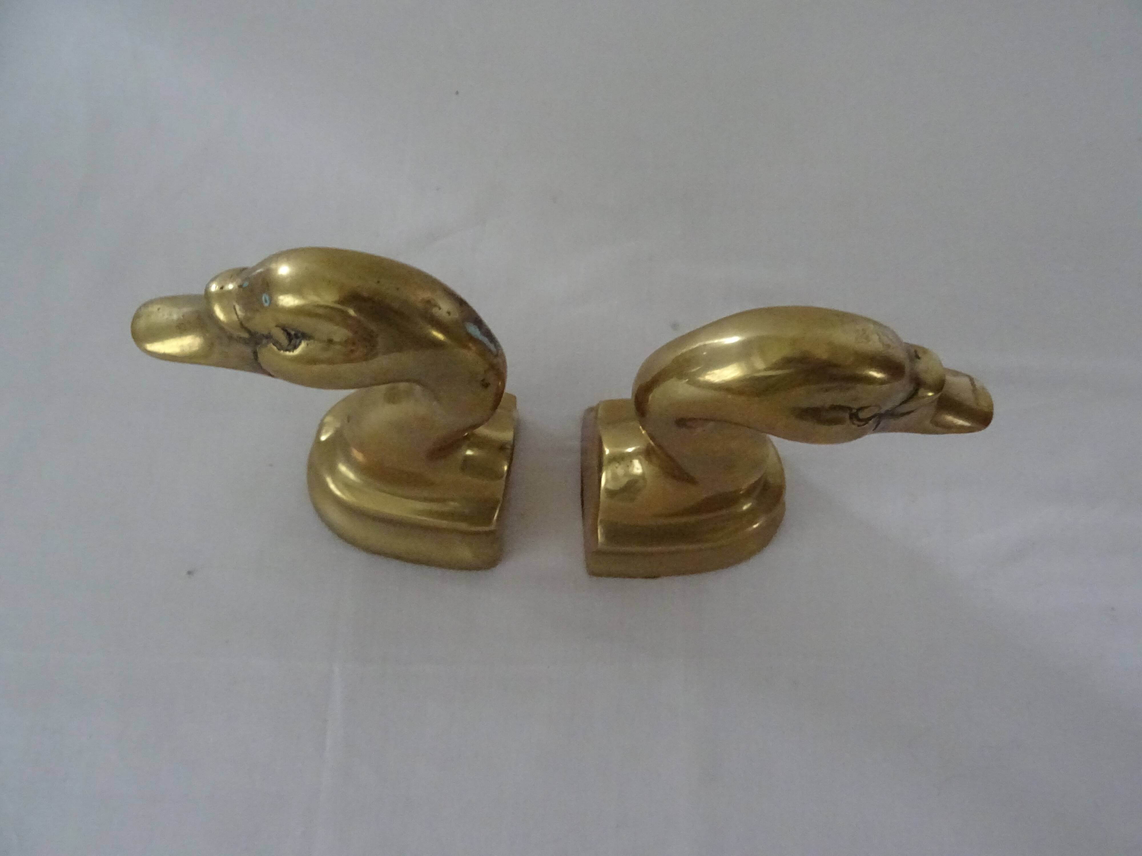 2 greenhouse animal books brass bronze duck
