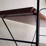 Modular shelf on feet String metal and wood