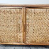 Low rattan buffet