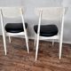 Série de 4 chaises scandinave blanche et noir  Ingrid de Stella 1960.
