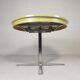 Vintage round dining table with a diameter of 100 cm, extendable to 135 cm, from the 1970s.