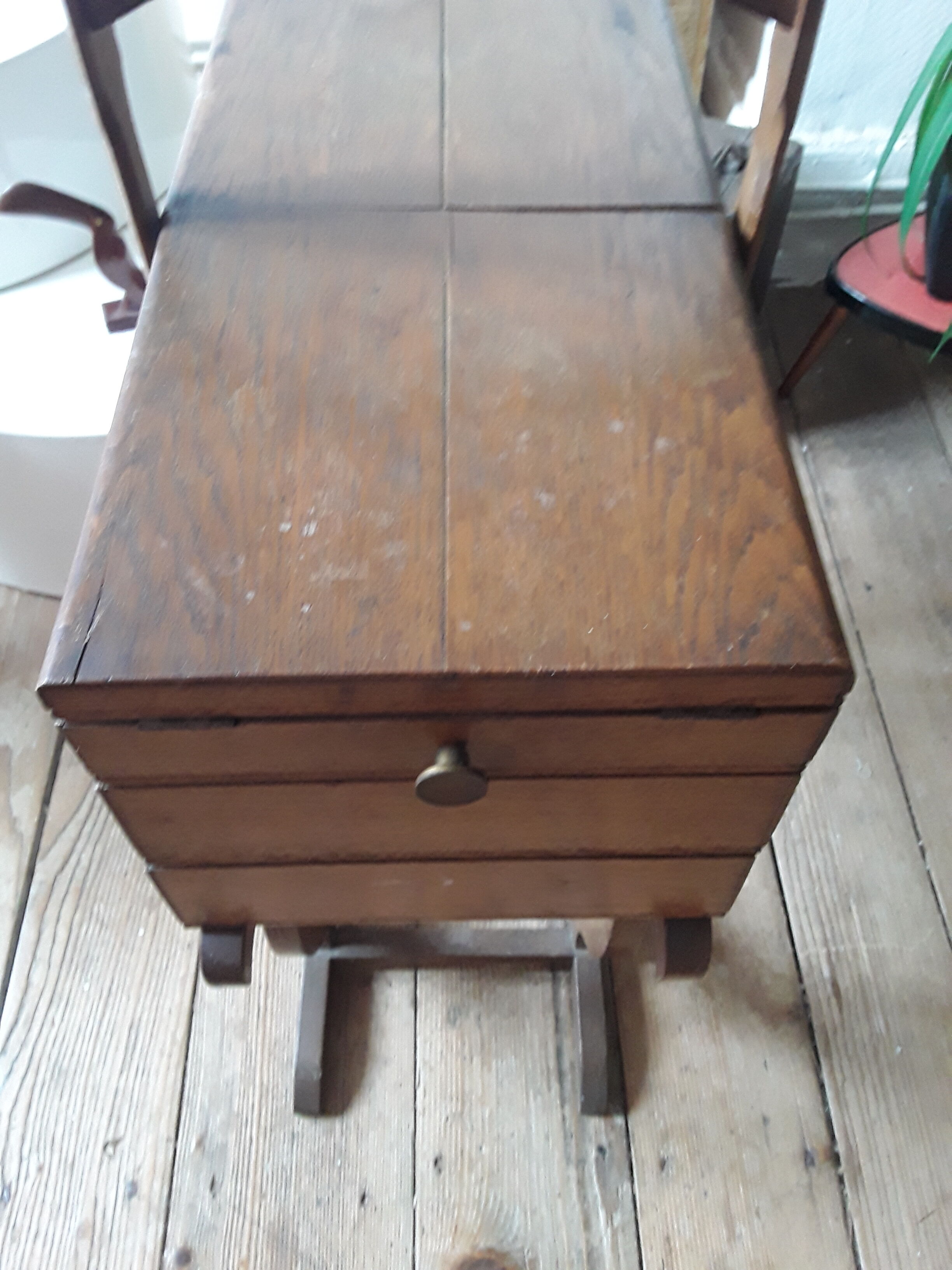 Vintage wooden seamstress