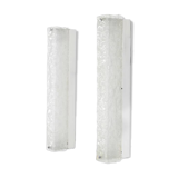 Large pair of Murano glass wall sconces, Italy 1970s. Vintage