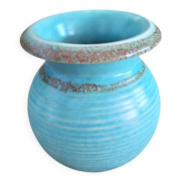 Vintage round ceramic vase by Bodo Mans 1960