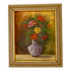 Original Swedish oil on panel "Flowers" by Regran - Vintage & Framed