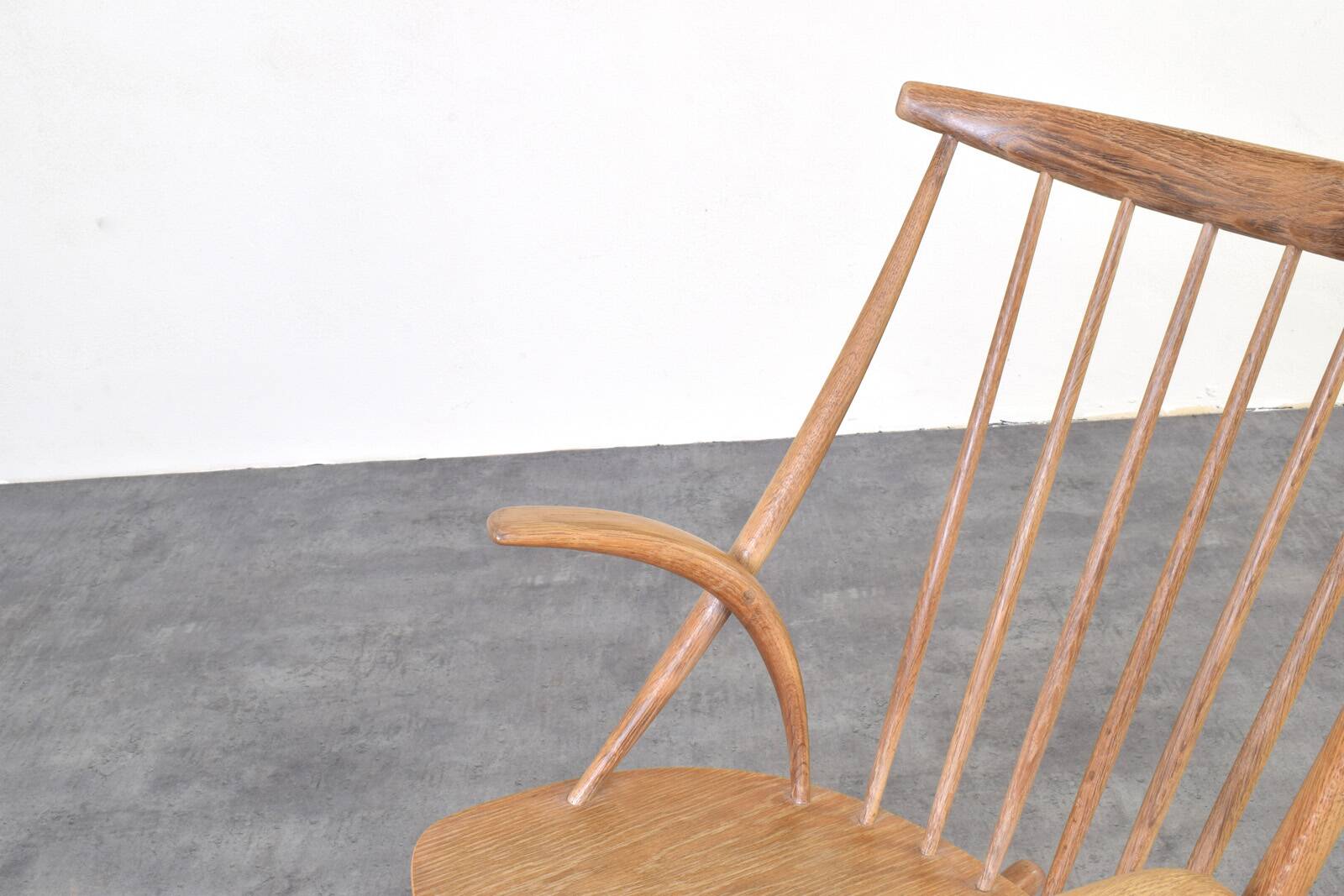 Mid-Century Oak Rocking Chair by Illum Wikkelsø for Niels Eilersen, 1950s.