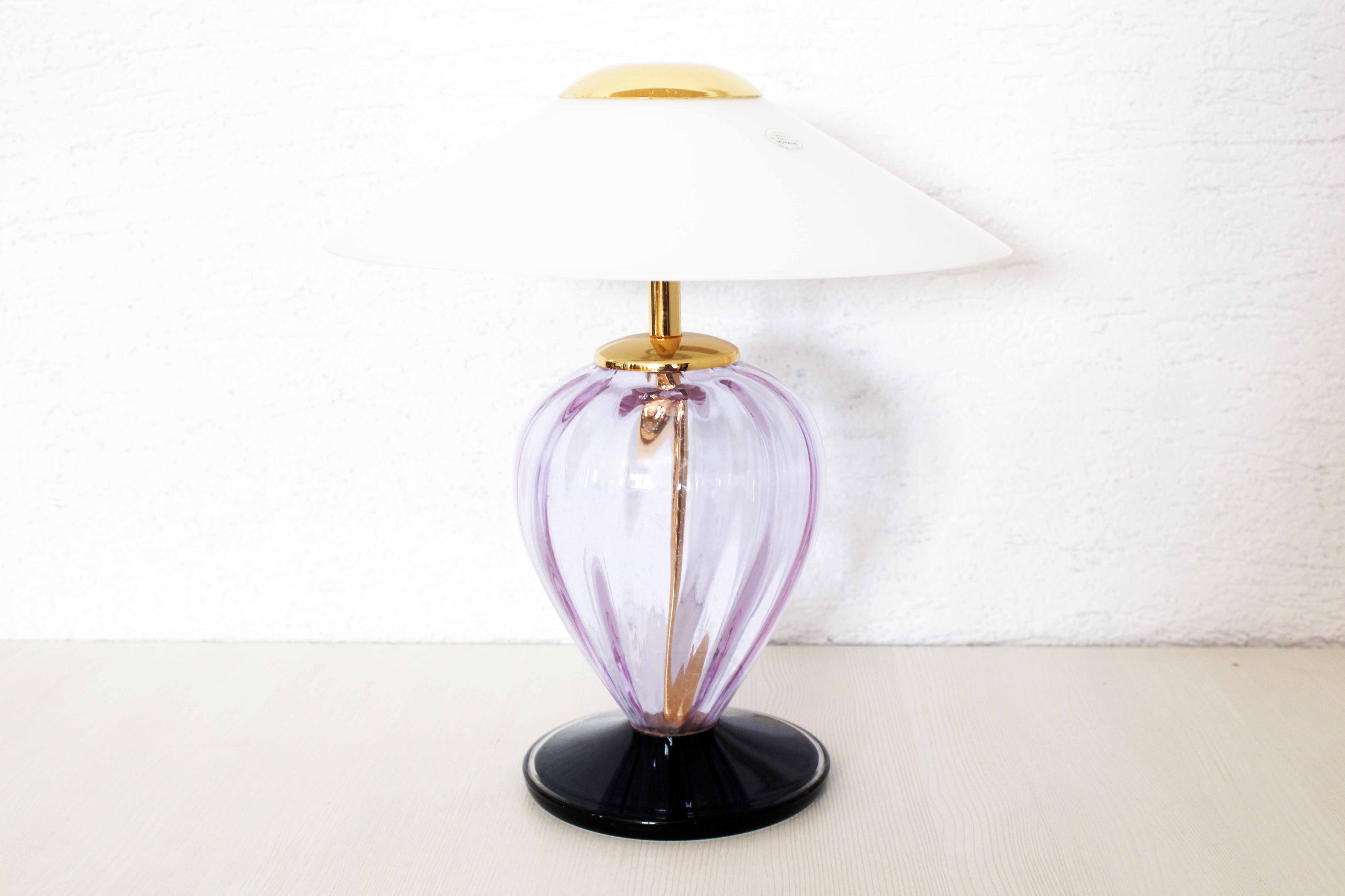 Table lamp in Murano glass