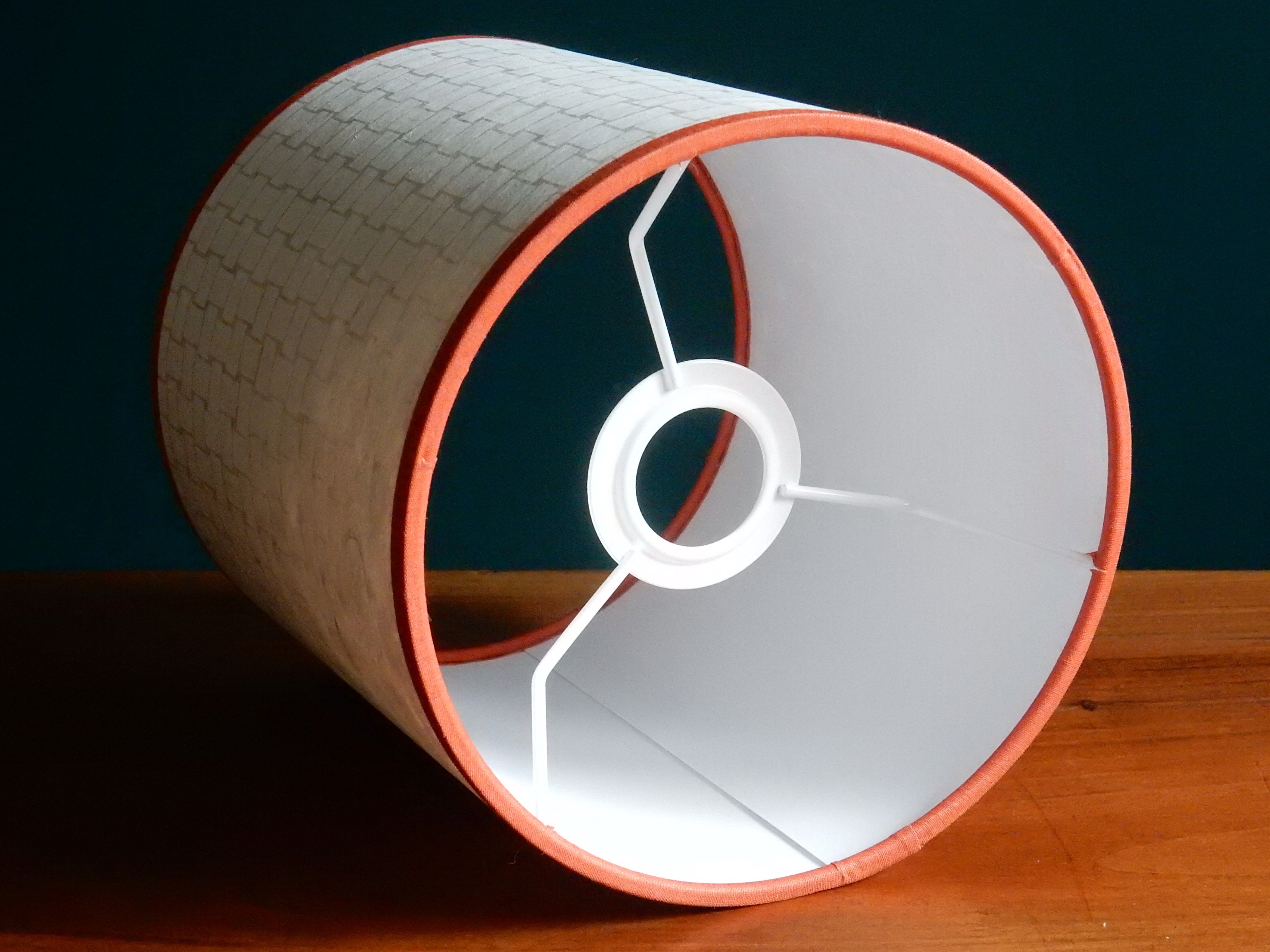Nepalese paper cylindrical lampshade