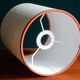 Nepalese paper cylindrical lampshade