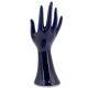 Main baguier vase en porcelaine bleu foncé, années 70