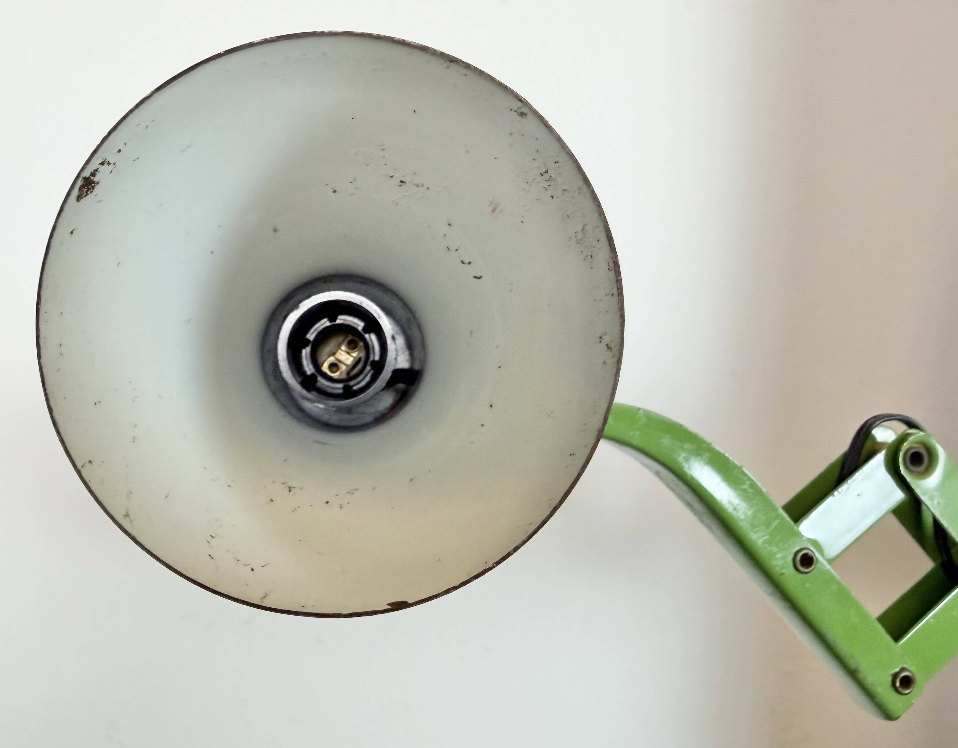 Green Industrial German Scissor Wall Lamp from Kaiser Leuchten, 1960s