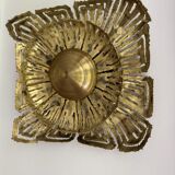 Brass sun wall sconce by Svend Aage Sørensen, Denmark, 1960s, brutalist