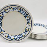 6 Assiettes entrée/dessert Anglaise, Staffordshire.