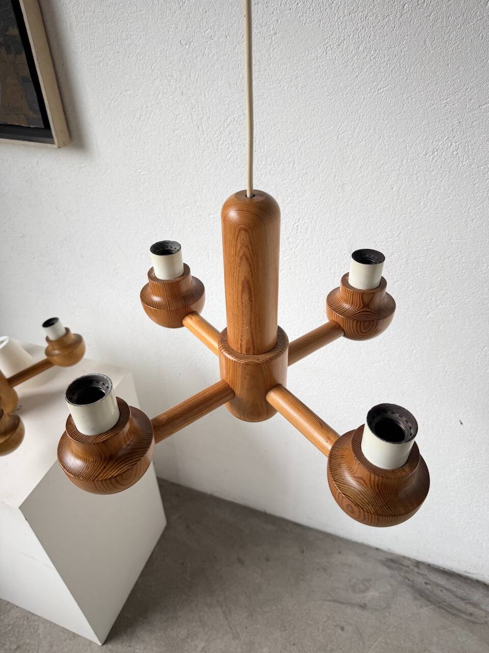Paire de suspensions Ikea en pin 1980