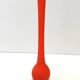 Vase tulipe en verre soufflé et gravé orange par Carlo Moretti, Italie