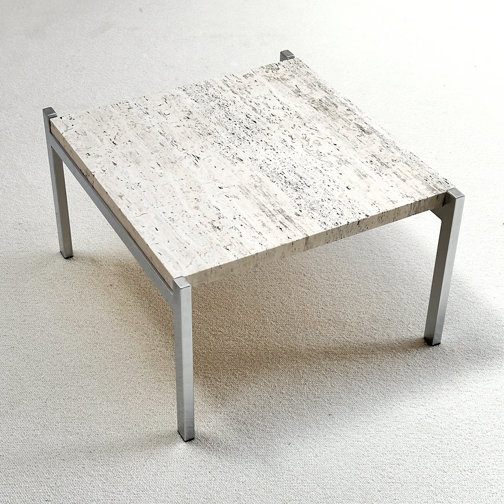 Travertine coffee table