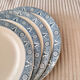 Lot de 4 belles assiettes plates en terre de fer