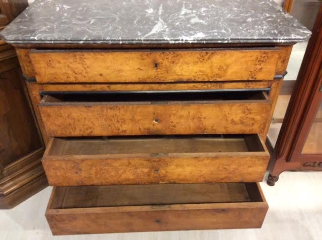 Chest of drawers 4 drawers with marble