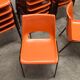 Set of 17 vintage orange chairs 1970