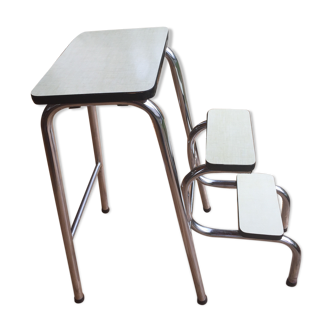 Straw-yellow formica stool