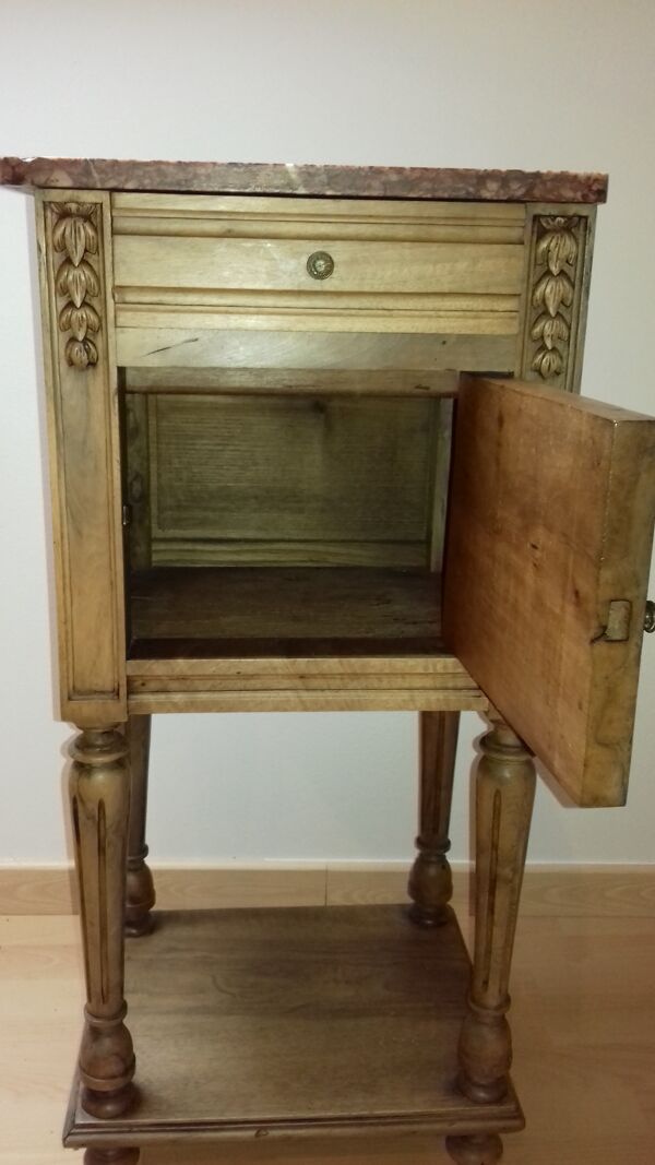 Chevet ou table d'appoint art déco avec marbre