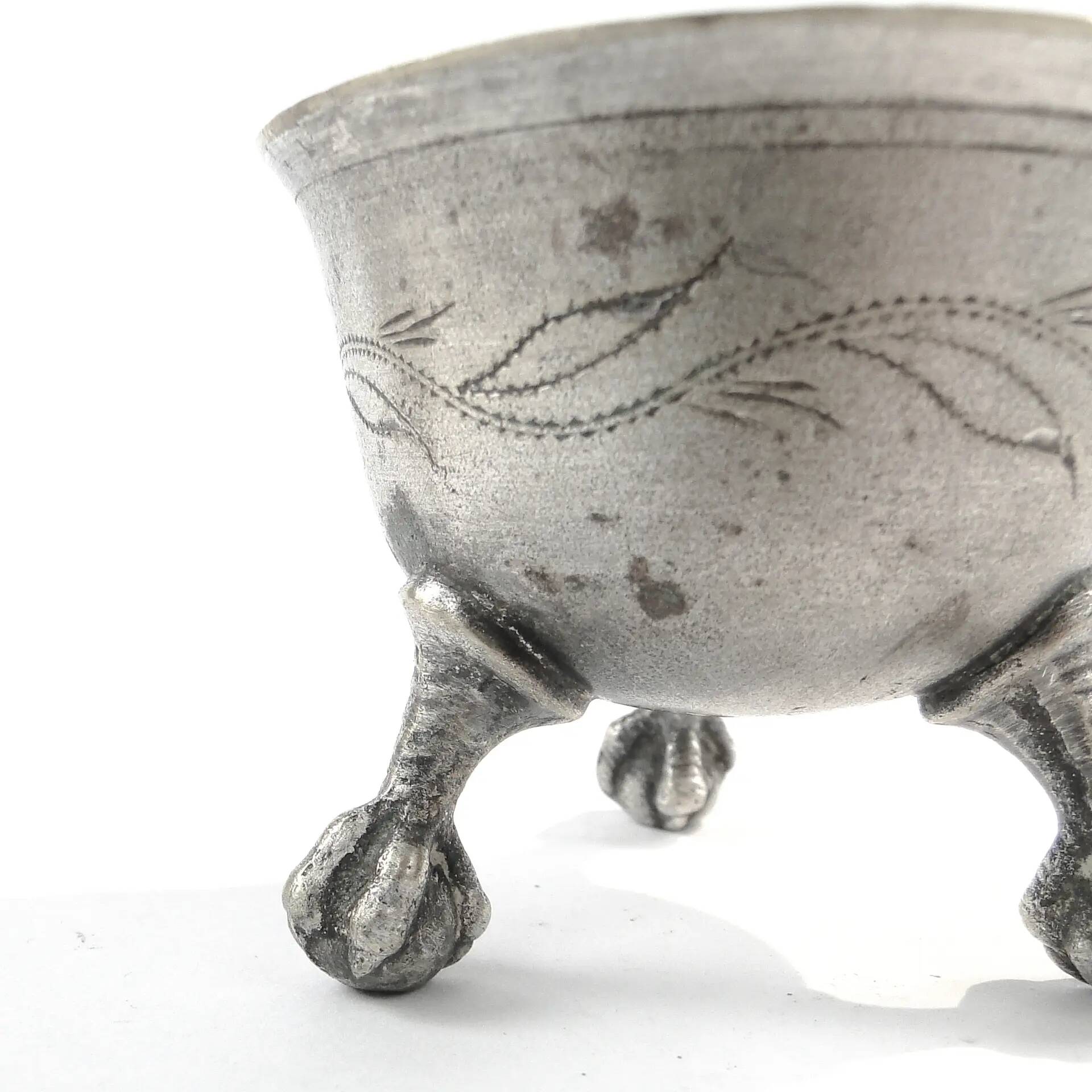 Neoclassical salt cellar, silver-plated brass, Norblin, Poland, 19th century